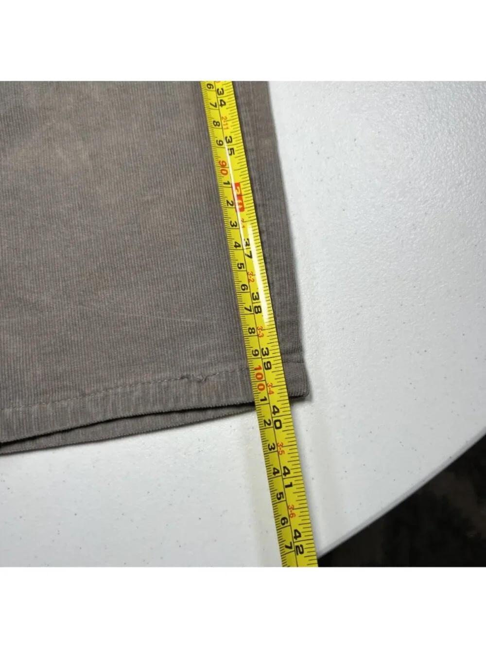 Faherty Mens Gray Brown Corduroy Five Pocket Pants Size 34x30 Stretch Casual